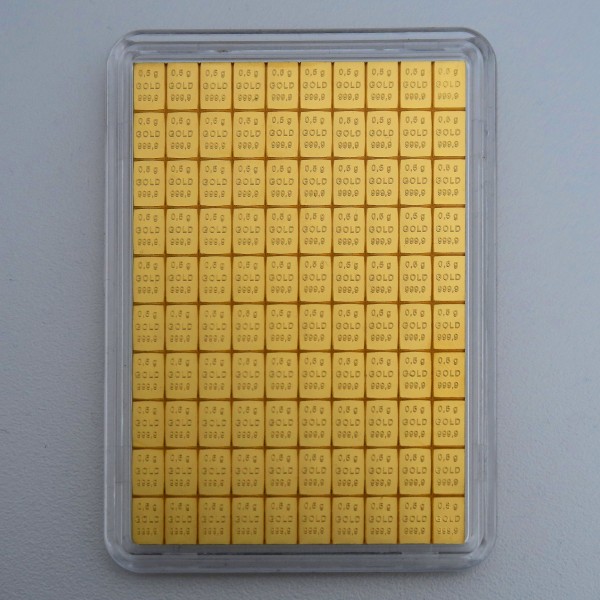 Goldtafel 100 x 0,5g Tafelbarren